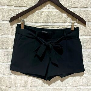 Express black shorts with tie belt